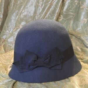 San Diego Hat Company Black Cloche Hat with Bow